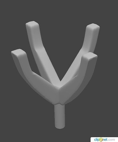 Head Round 4 Prong 6 mm 3D print model