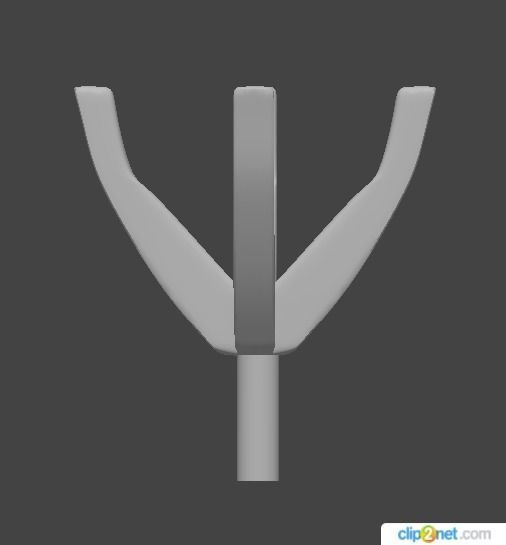 Head Round 4 Prong 6 mm 3D print model_1