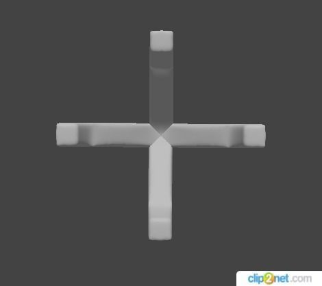 Head Round 4 Prong 6 mm 3D print model_2