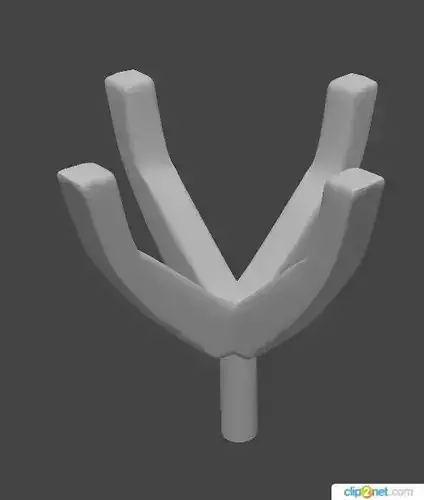Head Round 4 Prong 6 4 mm 3D print model