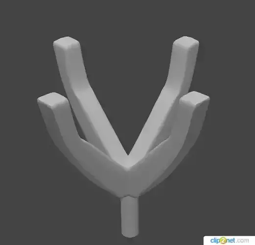 Head Round 4 Prong 6 9 mm 3D print model