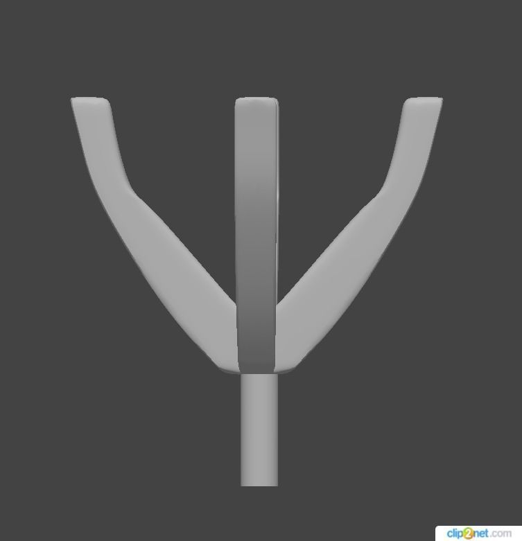 Head Round 4 Prong 6 9 mm 3D print model_1