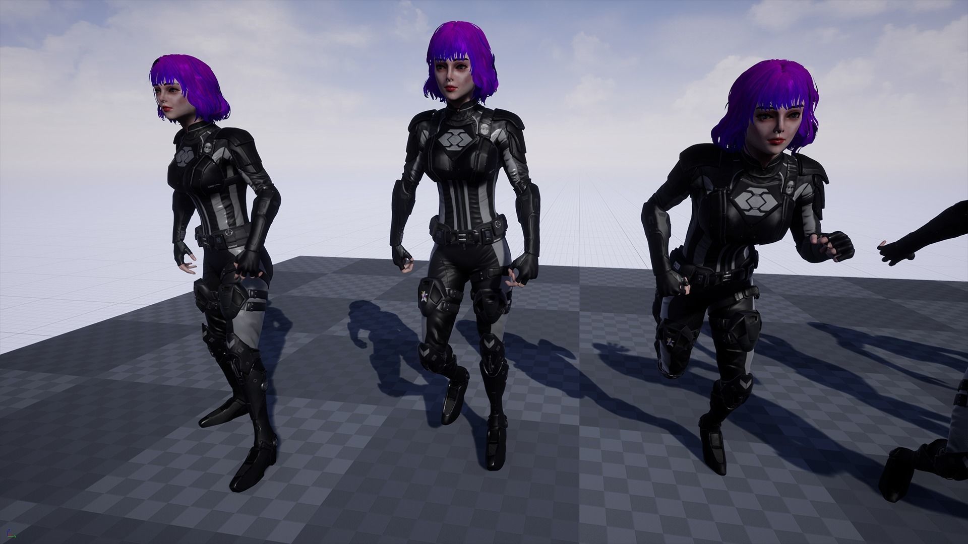 Sci-Fi Girl 2 Low-poly 3D model_18