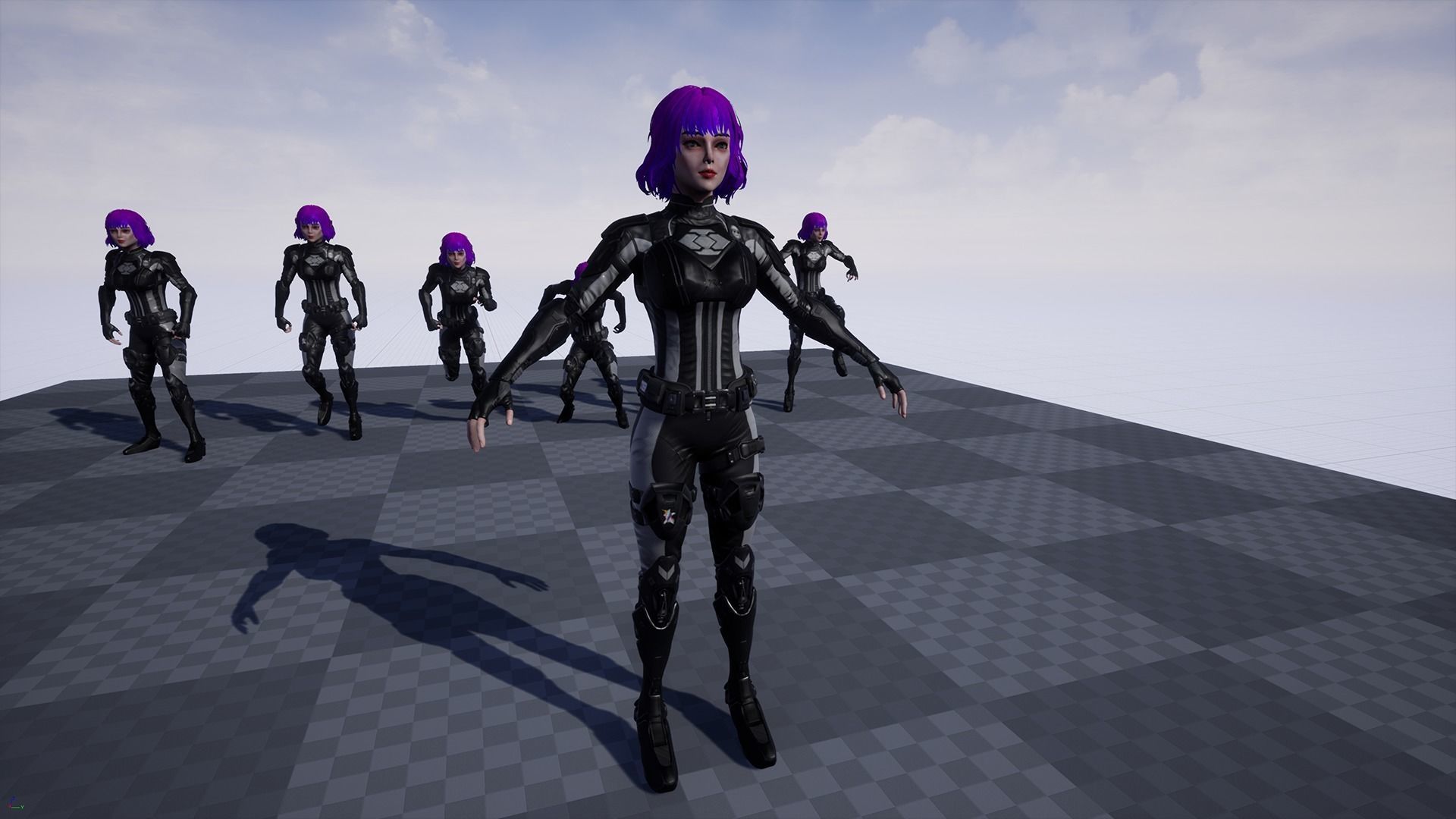 Sci-Fi Girl 2 Low-poly 3D model_19