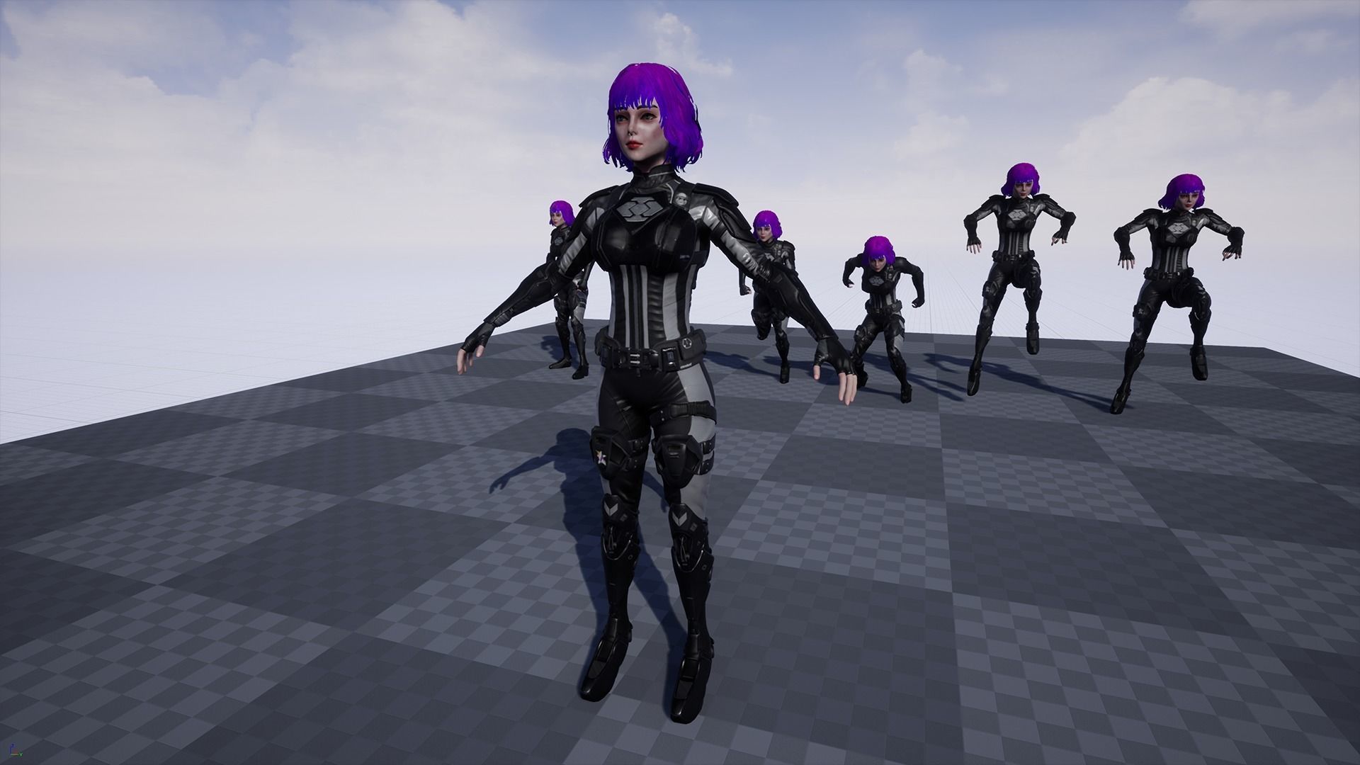 Sci-Fi Girl 2 Low-poly 3D model_17