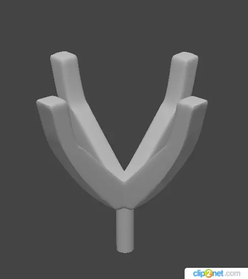 Head Round 4 Prong 7 4 mm 3D print model_0