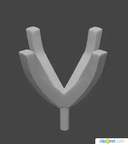 Head Round 4 Prong 7 4 mm 3D print model
