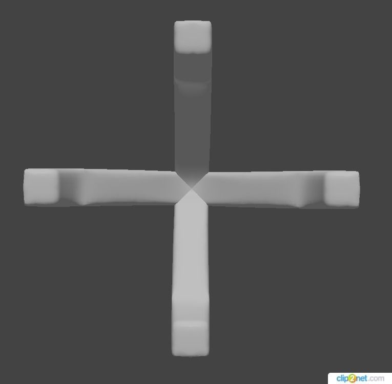 Head Round 4 Prong 7 4 mm 3D print model_2