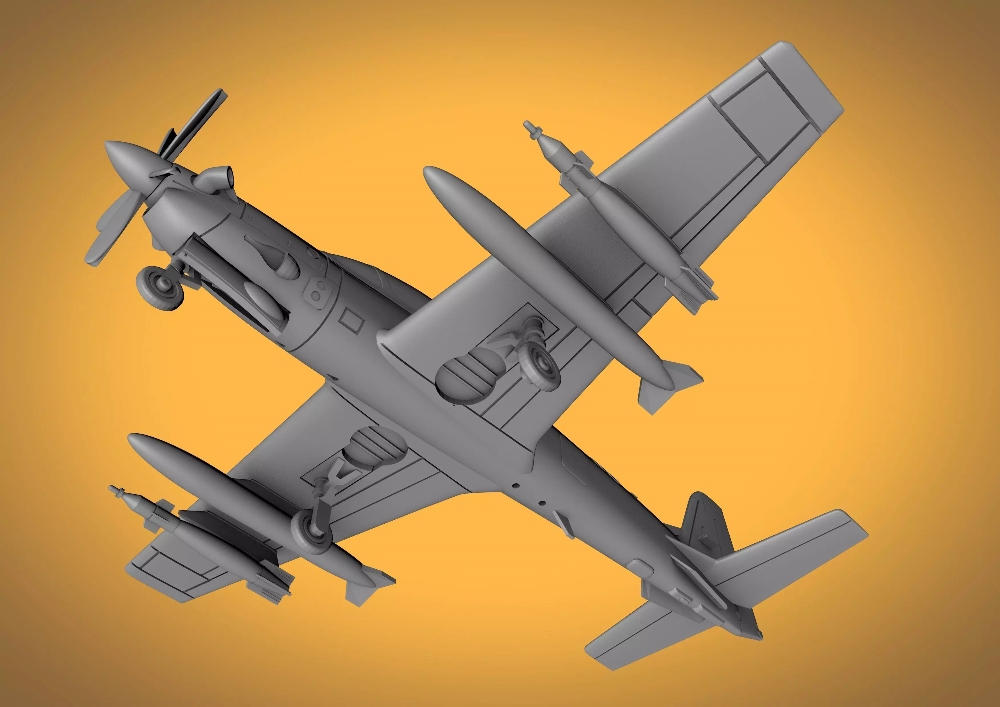 EMB-314 EMBRAER SUPER TUCANO SCALE 1-48 Ready to Print 3D print model_8