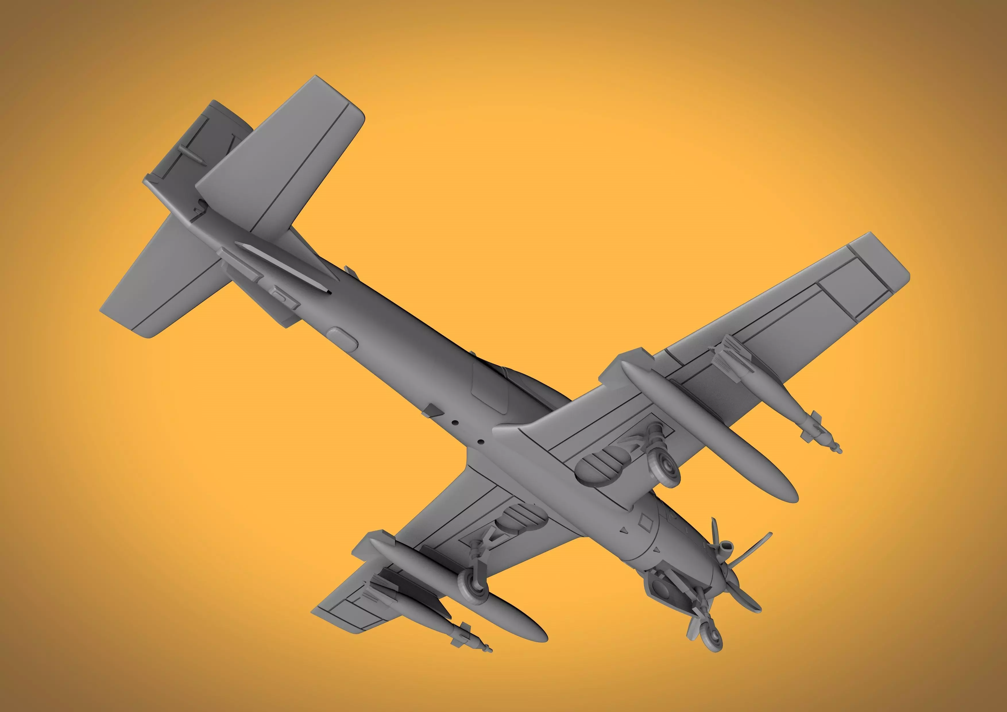 EMB-314 EMBRAER SUPER TUCANO SCALE 1-48 Ready to Print 3D print model_10