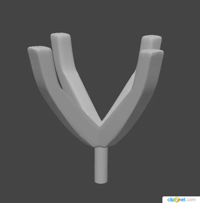 Head Round 4 Prong 7 8 mm 3D print model_0