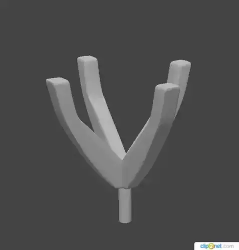 Head Round 4 Prong 8 1 mm 3D print model