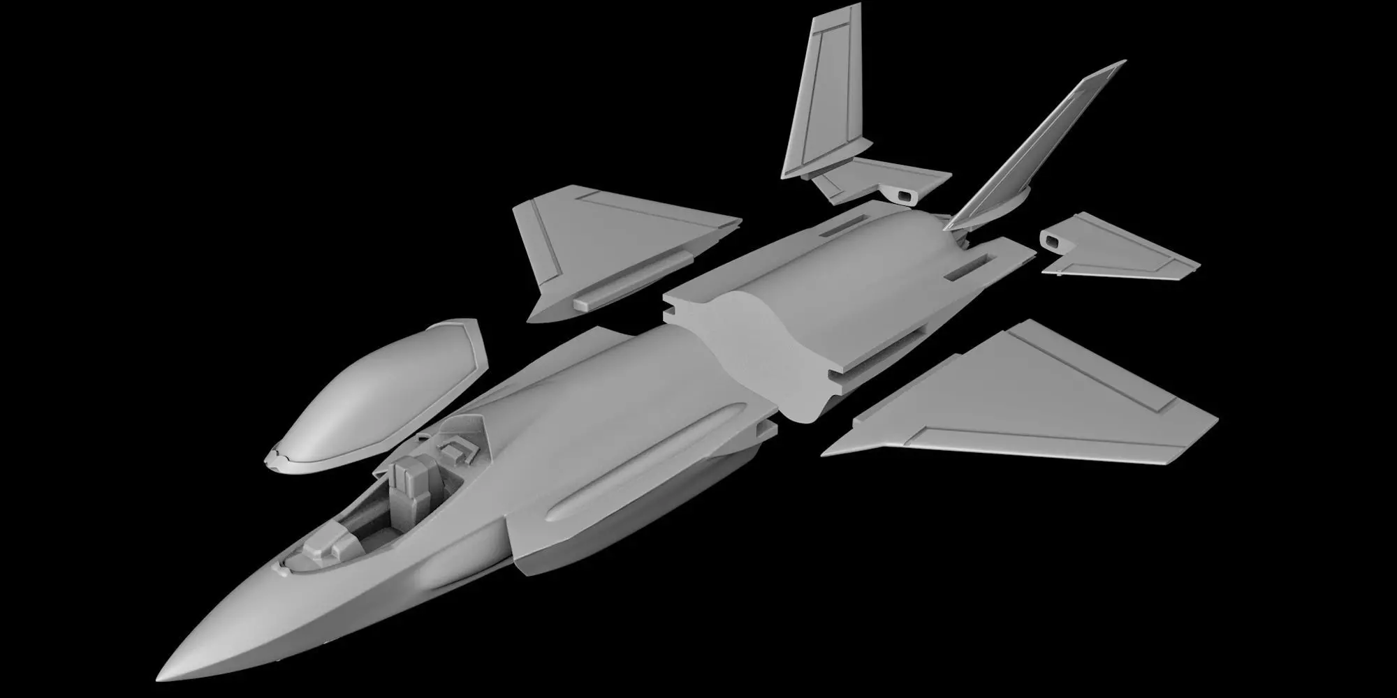 F35 LIGHTNING FIGHTER AIRCRAT STL FILE Scale 1-72 3D print model_0