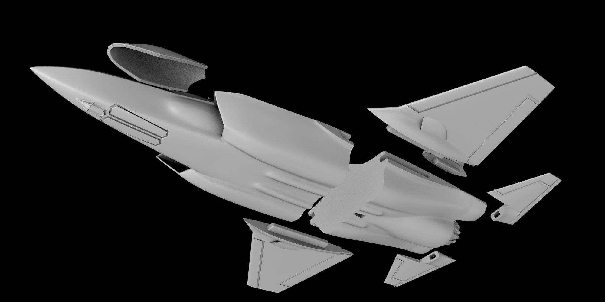 F35 LIGHTNING FIGHTER AIRCRAT STL FILE Scale 1-72 3D print model_5