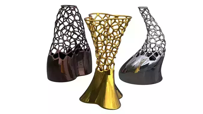 Voronoi Statues Organic Sculptures