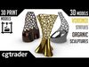 Voronoi Statues Organic Sculptures 3D print model_2