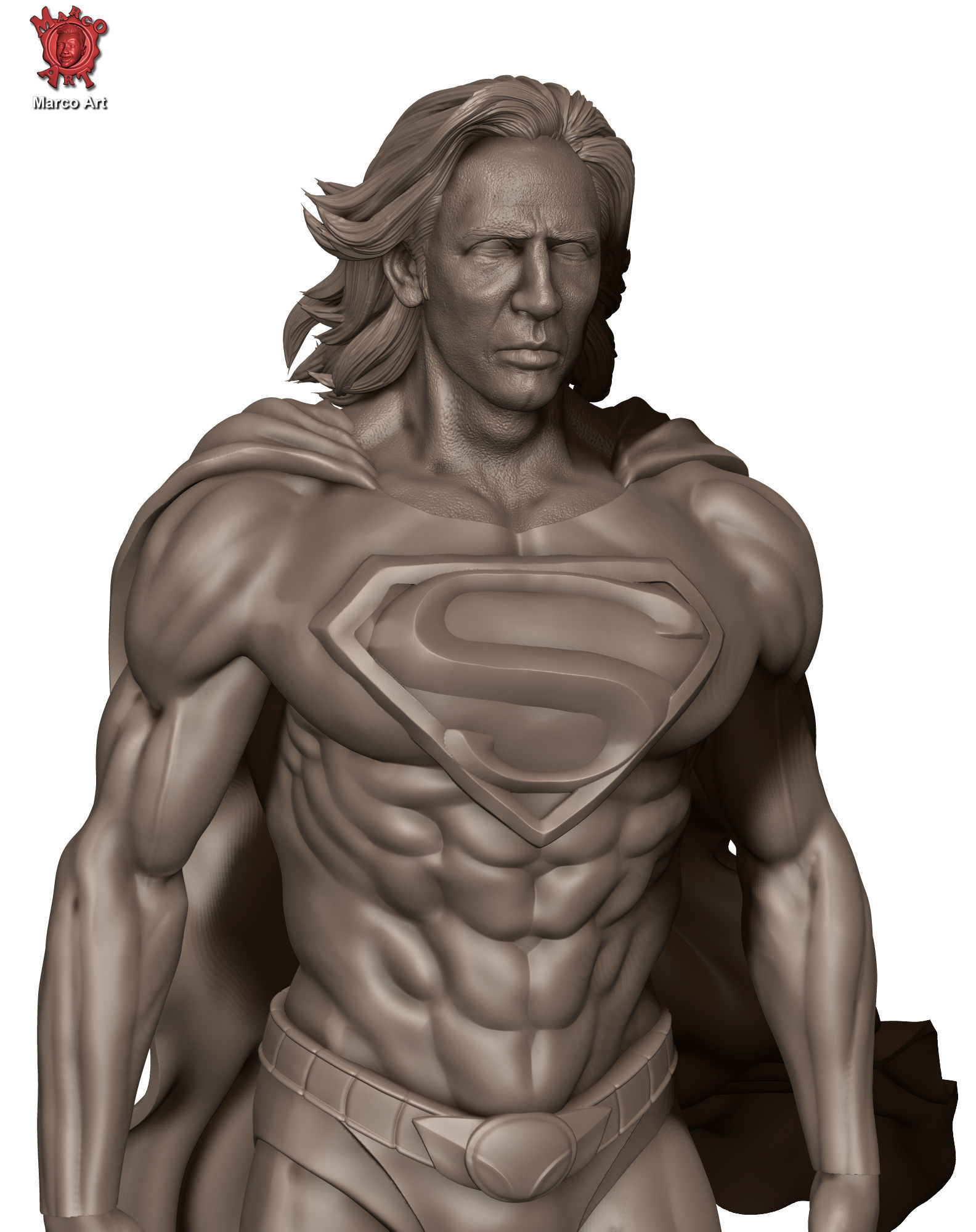Superman stl file 3D print model_1