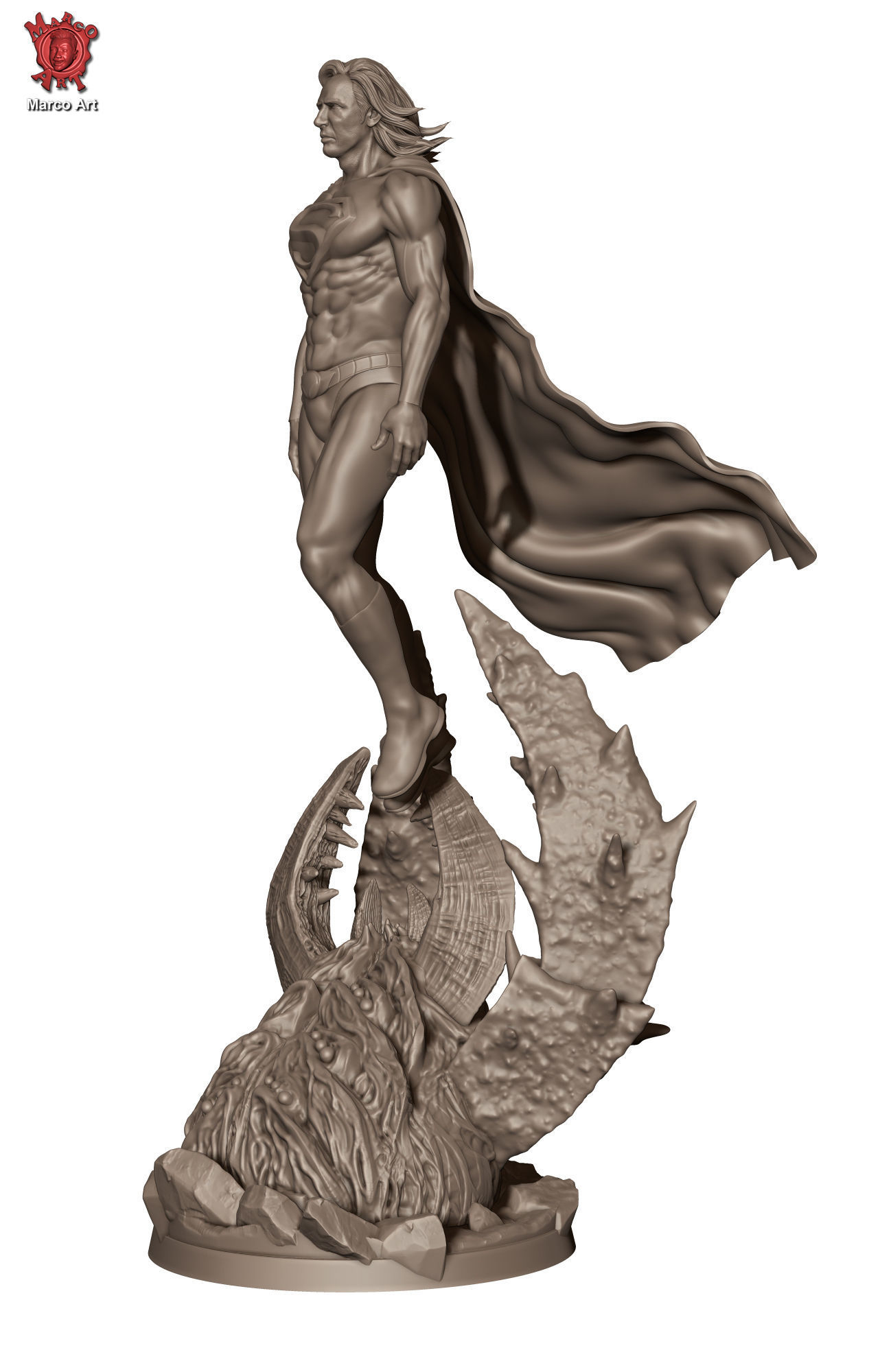 Superman stl file 3D print model_3