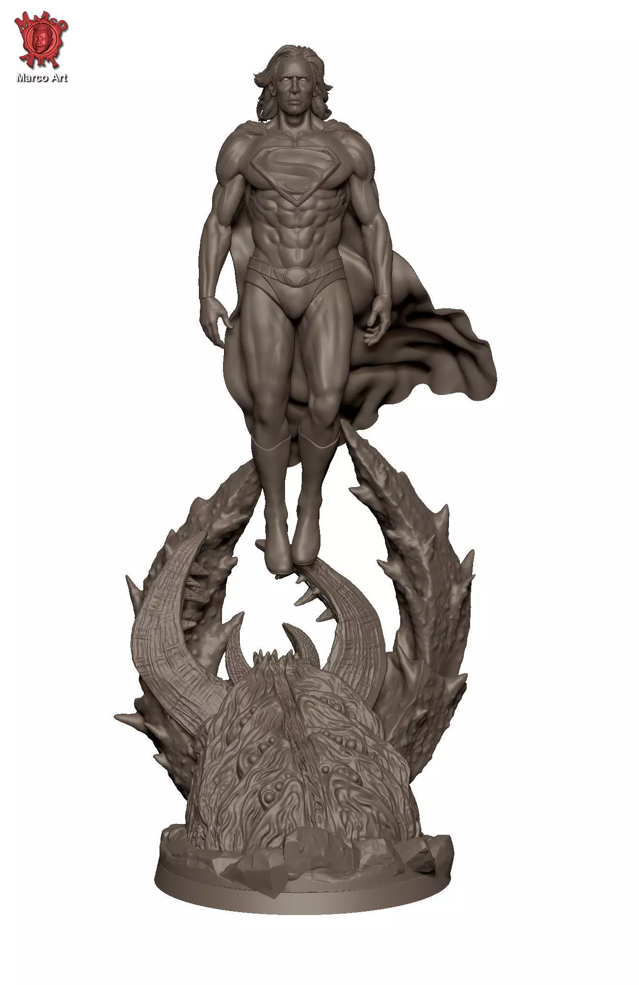 Superman stl file 3D print model_0