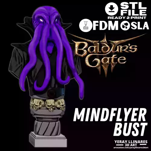 MINDFLYER DE BALDURS GATE 3 - DUNGEONS AND DRAGONS 3D print model