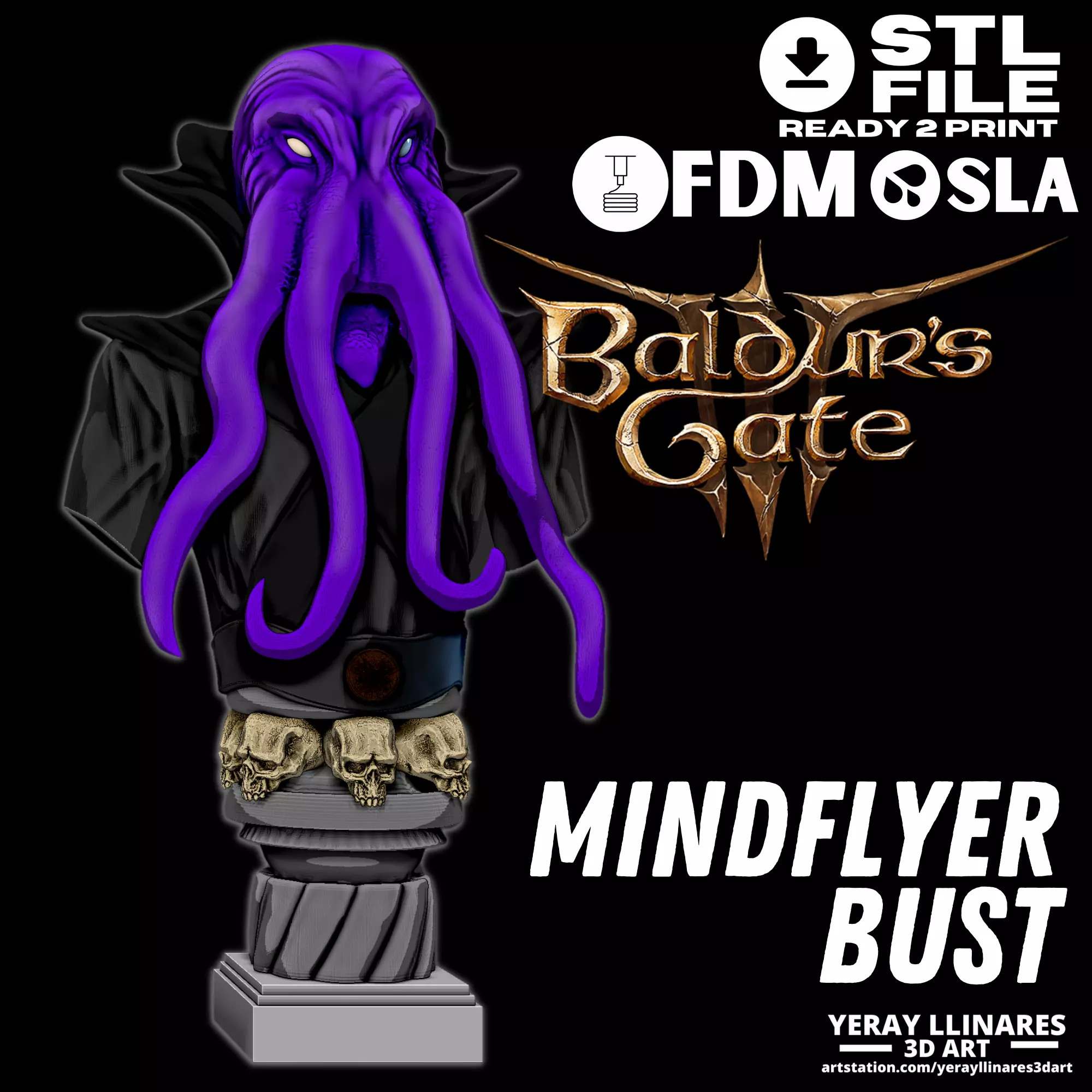 MINDFLYER DE BALDURS GATE 3 - DUNGEONS AND DRAGONS 3D print model_0