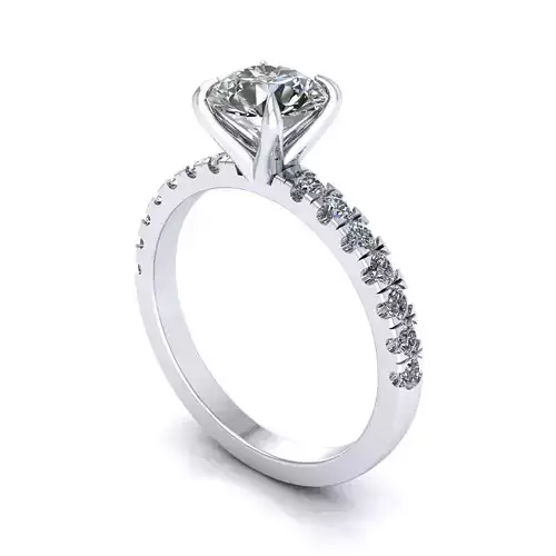 Pav Solitaire Ring R1
