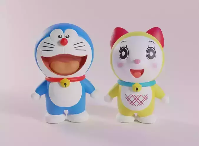 Doraemon and Dorami  3D print model