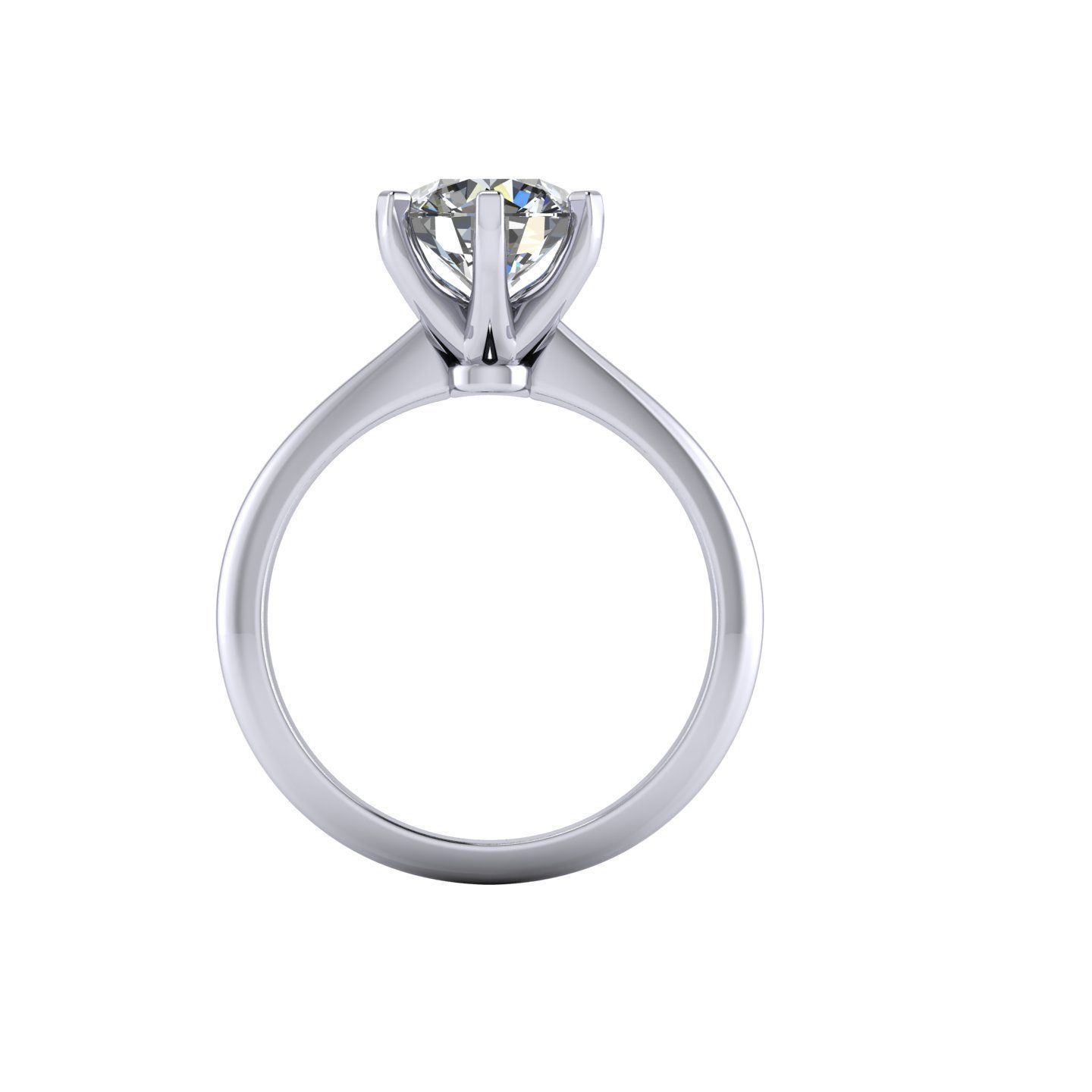 Tiffany Diamond Ring 3D print model_2