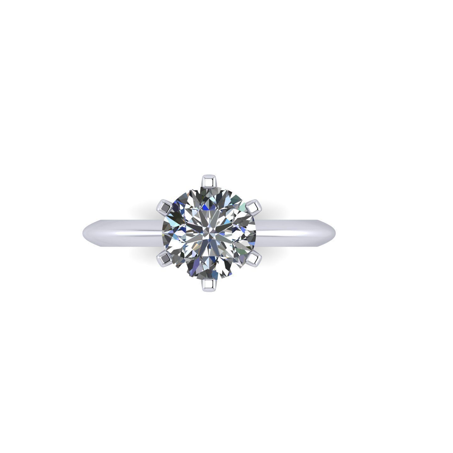 Tiffany Diamond Ring 3D print model_1
