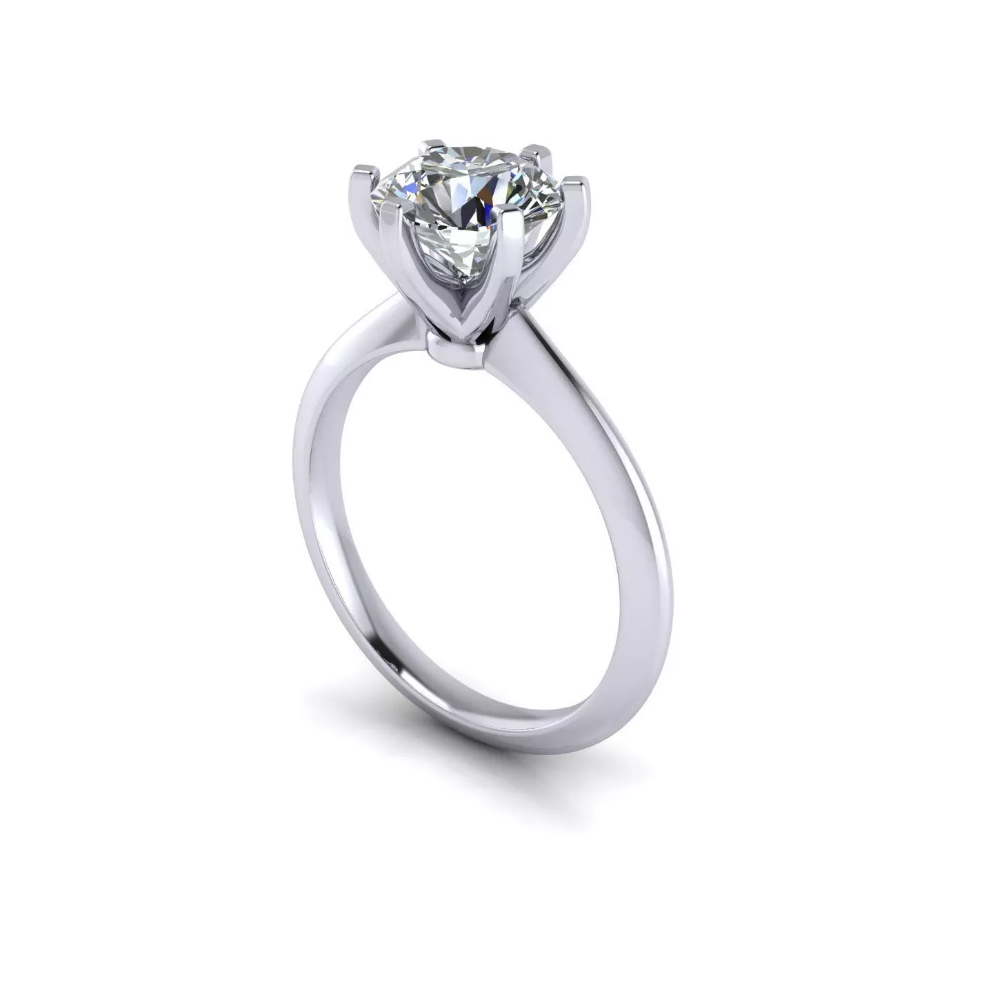Tiffany Diamond Ring 3D print model_0