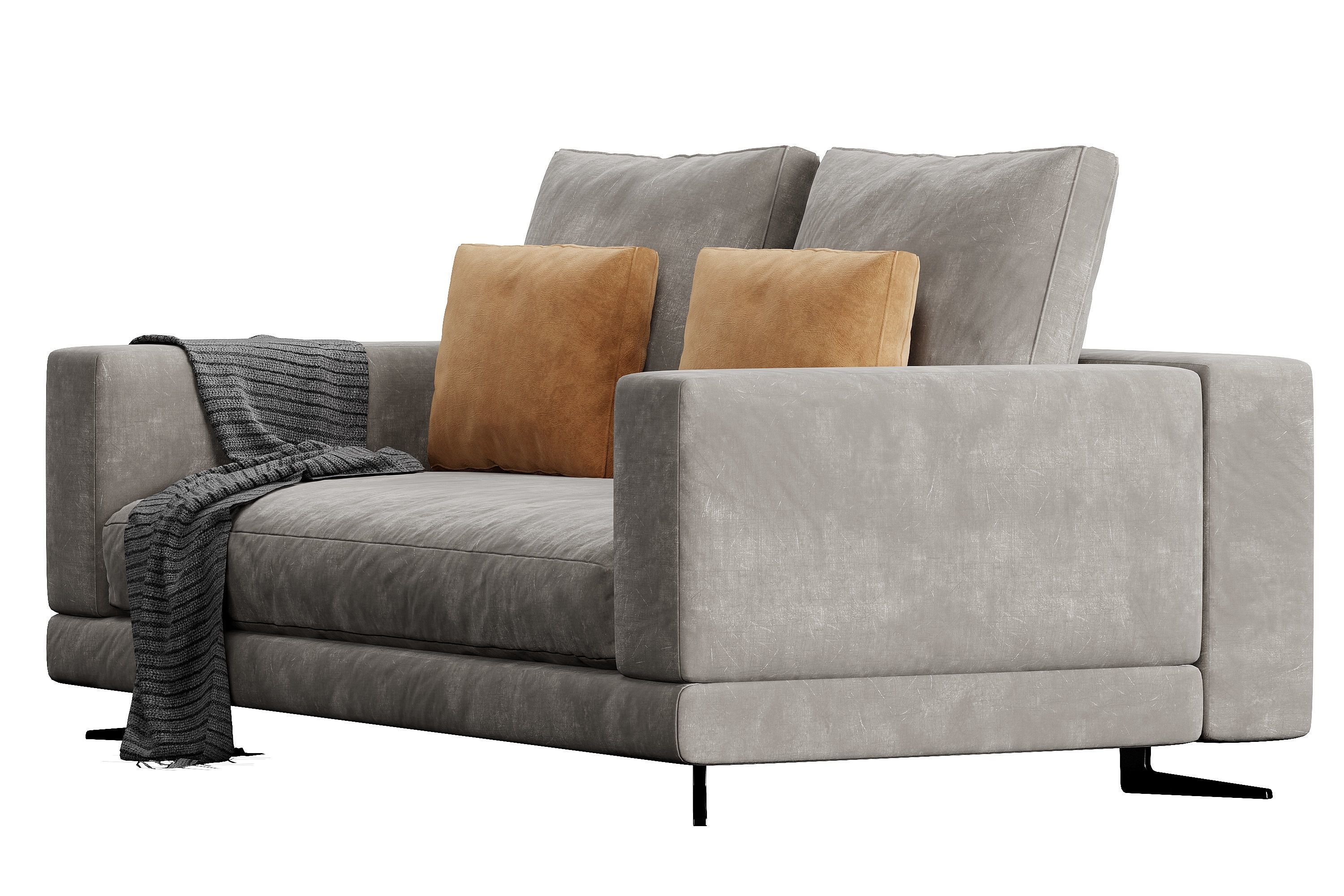 Sofa White 3D model_10
