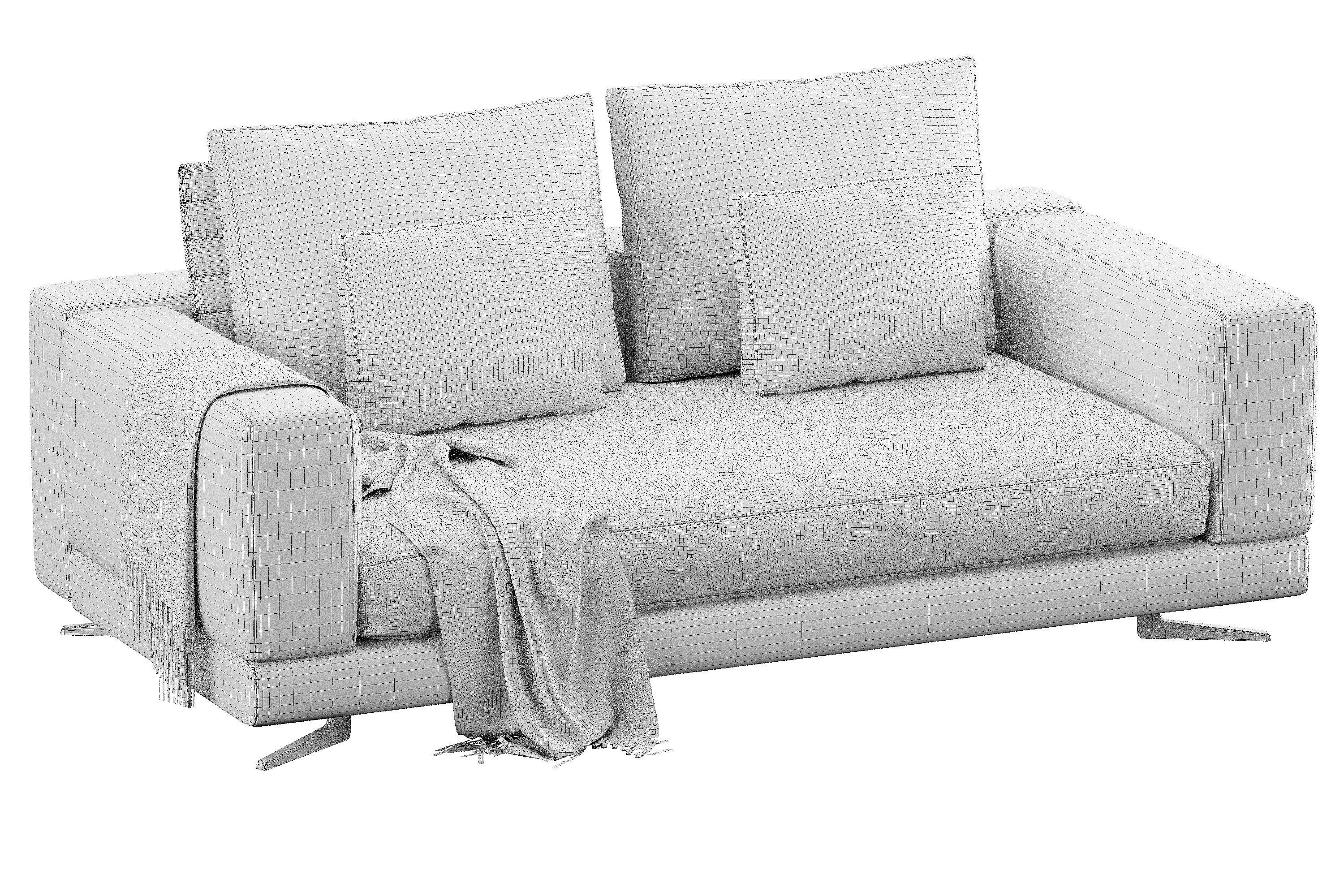 Sofa White 3D model_12