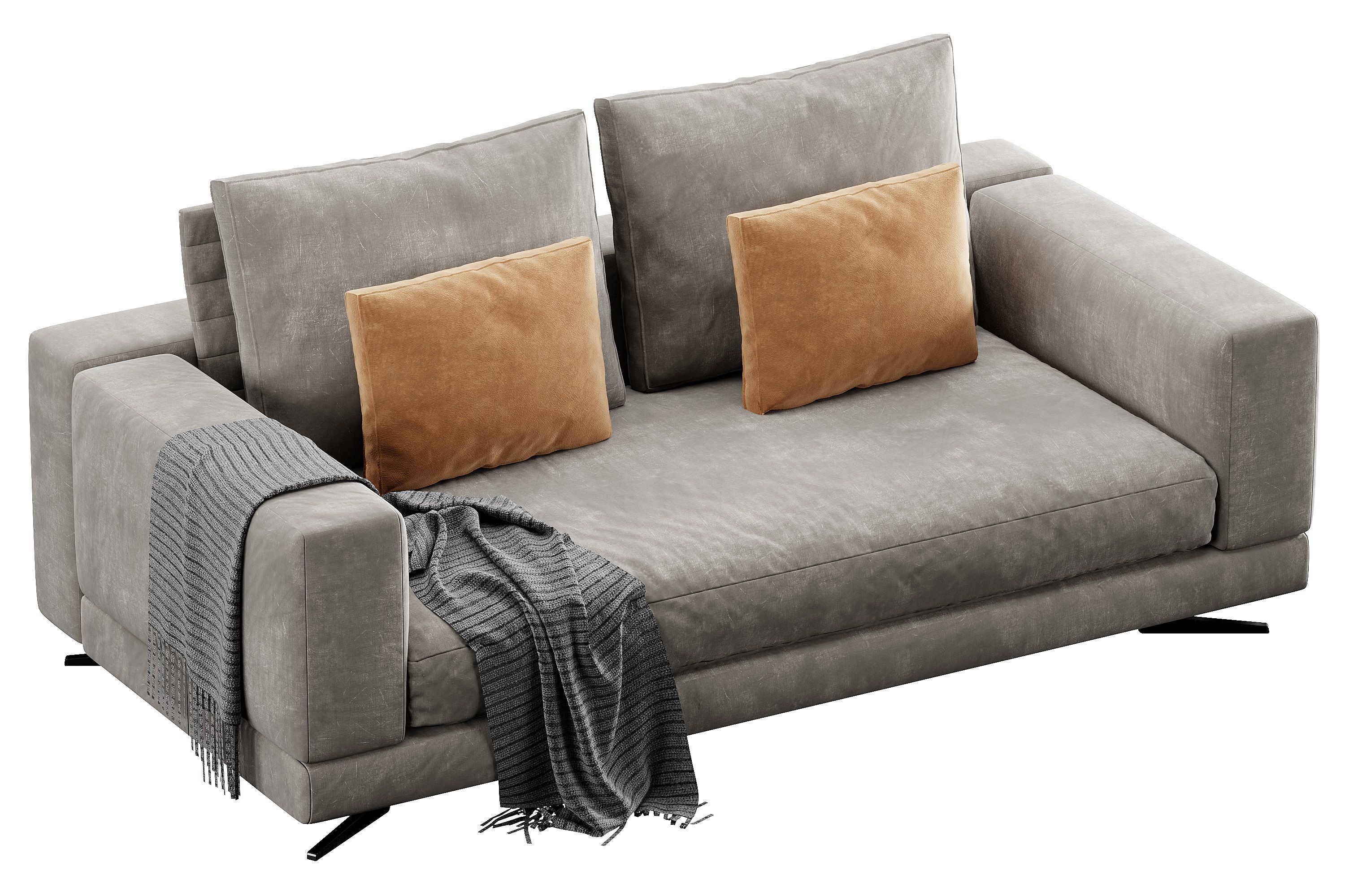 Sofa White 3D model_7