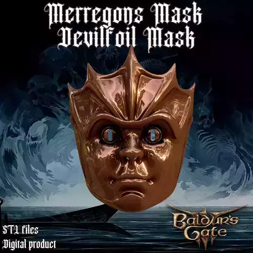 Devilfoil Merregon Mask Baldurs Gate 3 3D print model