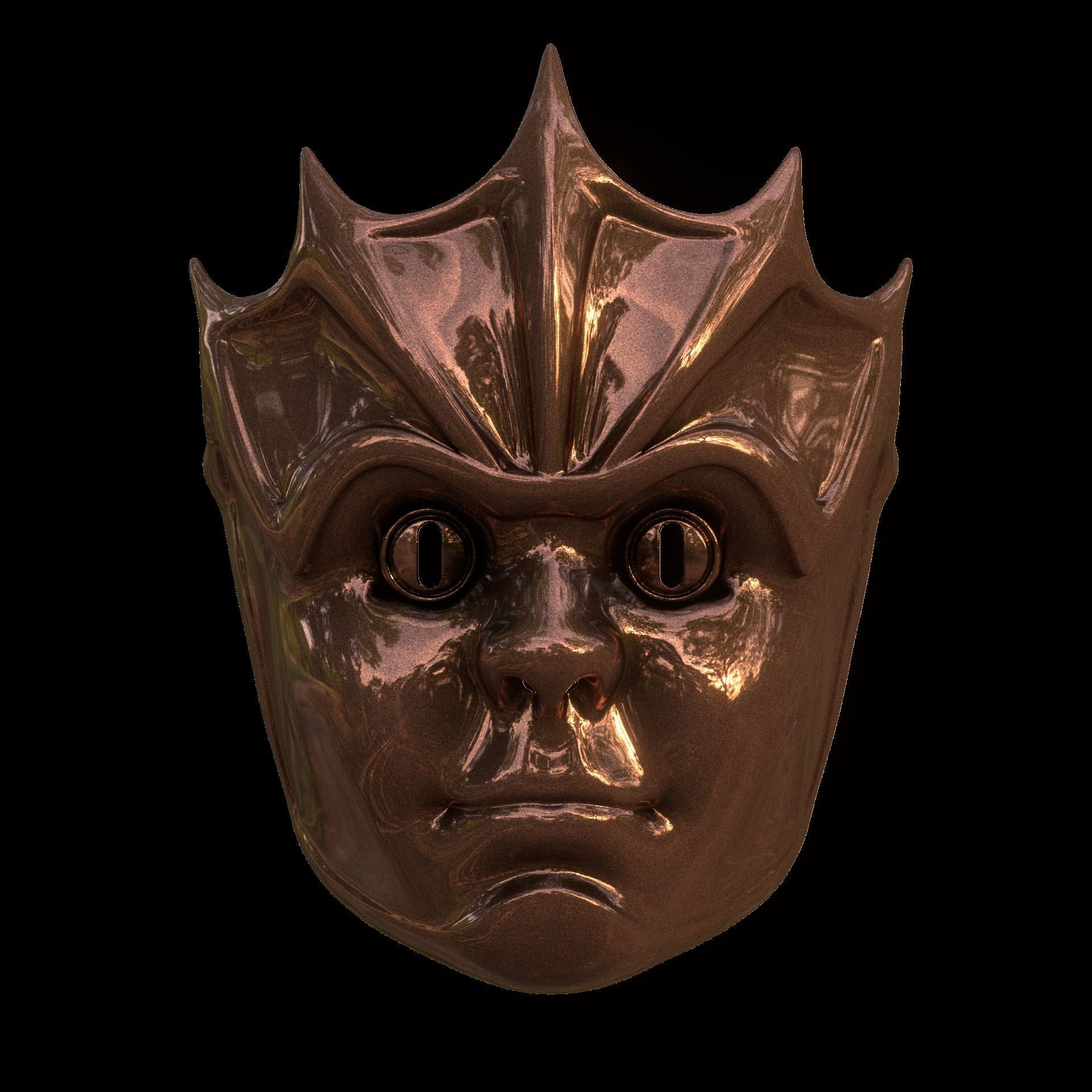 Devilfoil Merregon Mask Baldurs Gate 3 3D print model_3