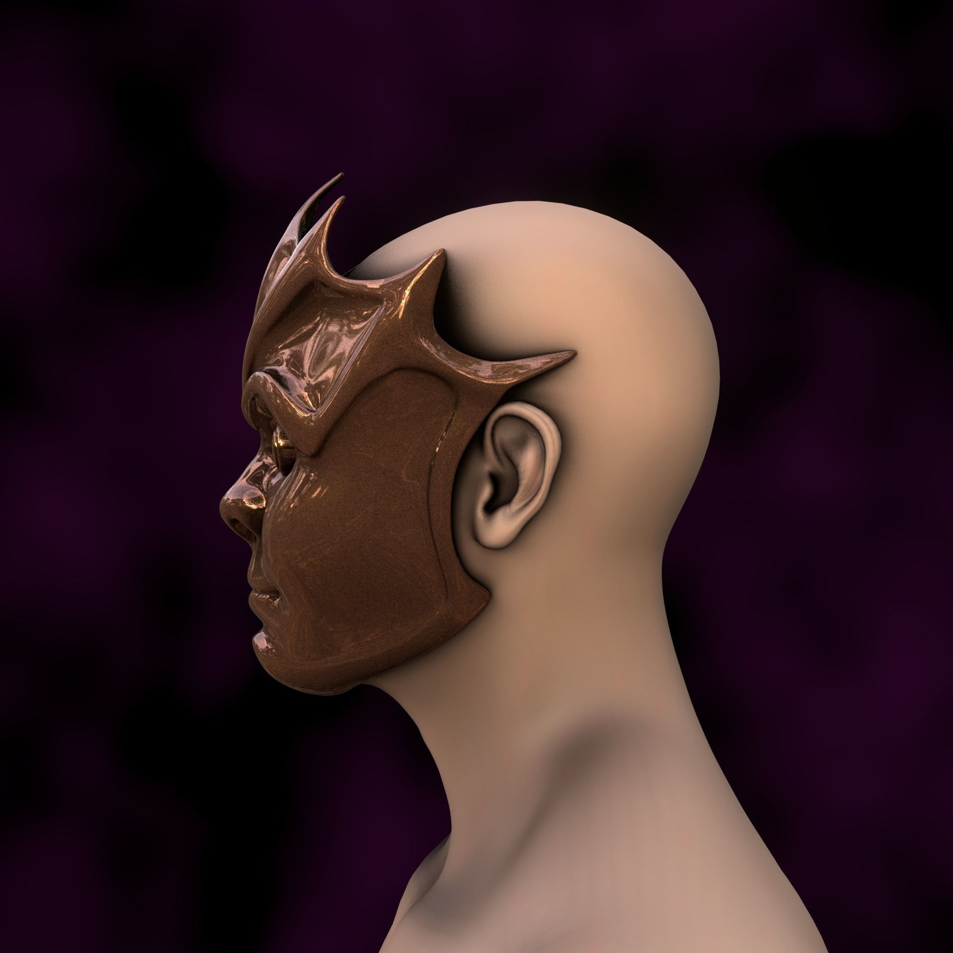 Devilfoil Merregon Mask Baldurs Gate 3 3D print model_9