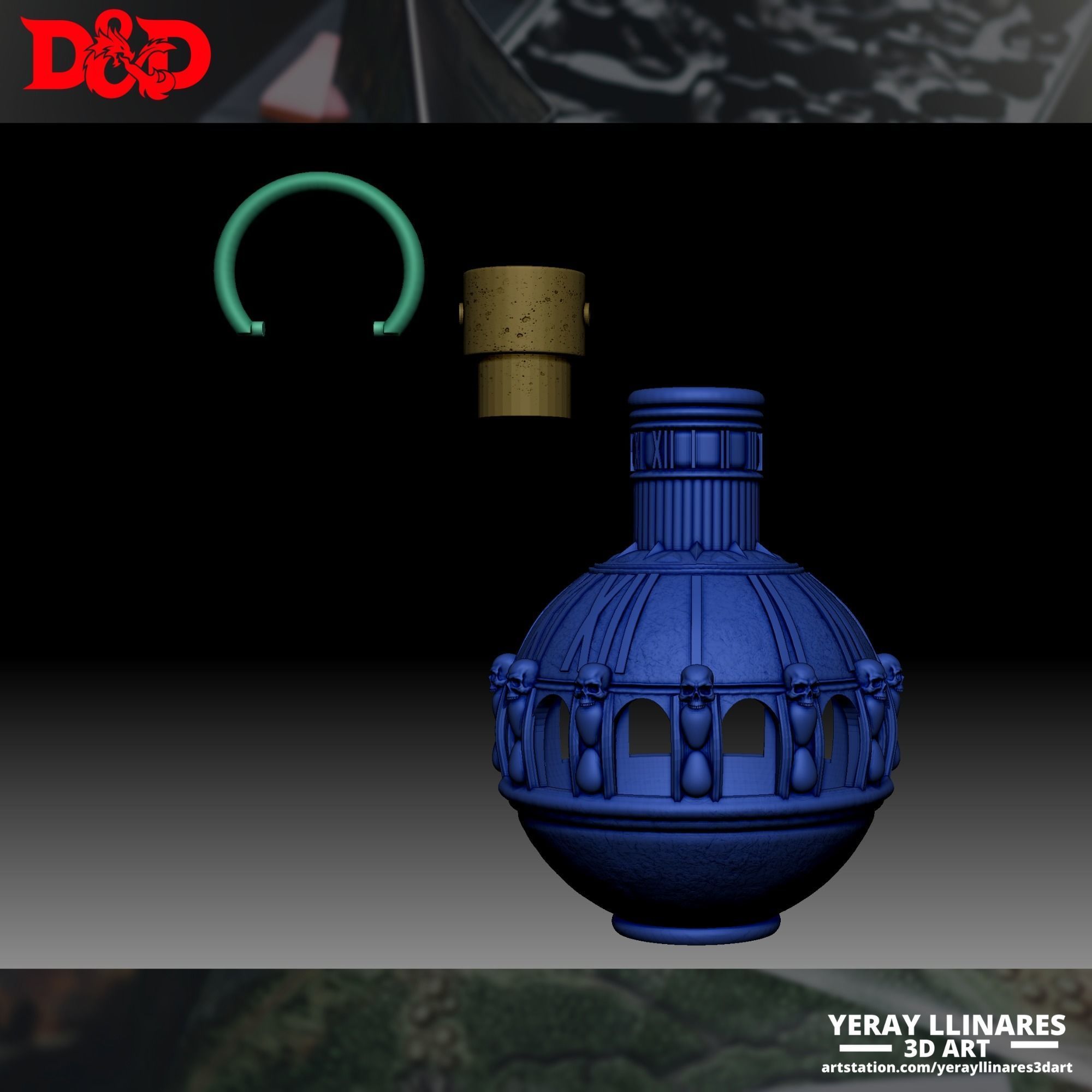 DICEBREW ELIXIR CONTAINER FOR RPG GAMES 3D print model_2