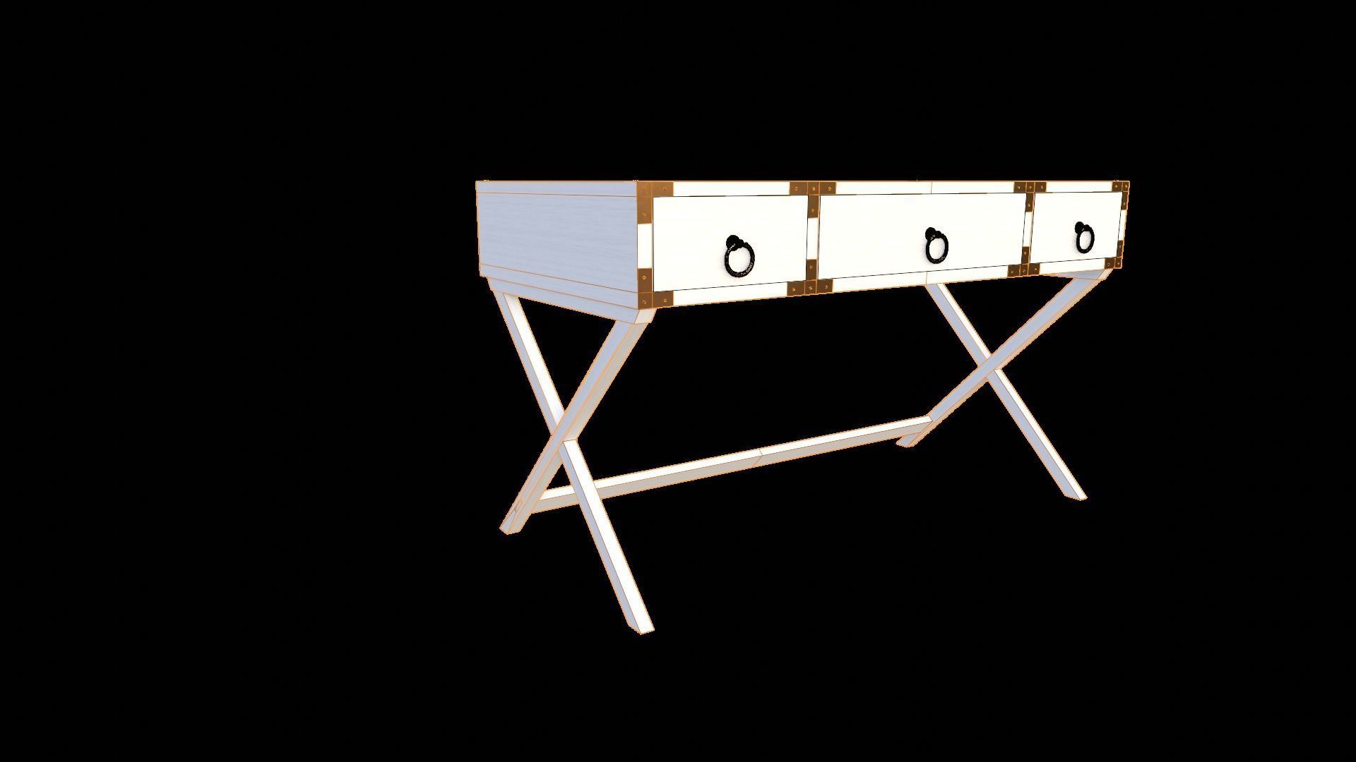 Writing Desk  Aerilyn 40-5  Low-poly 3D model_5