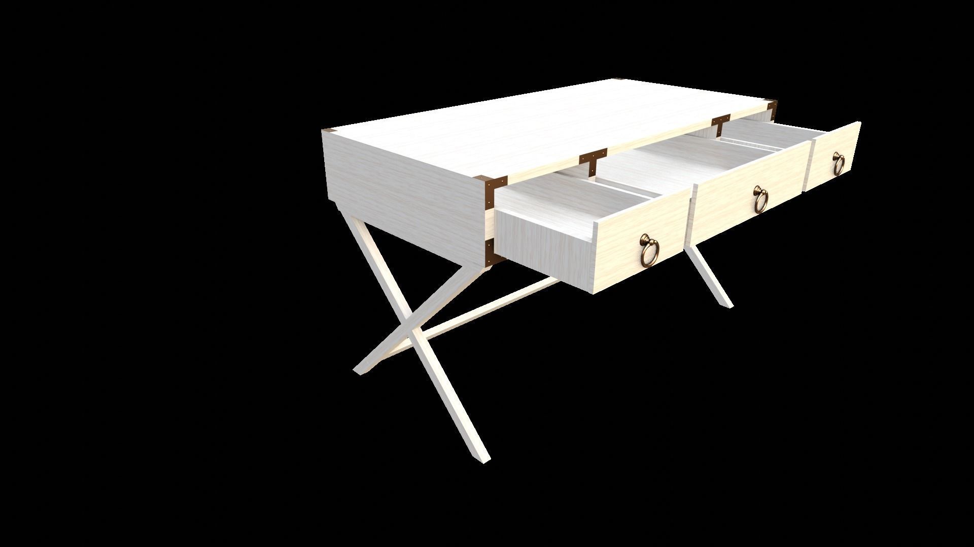 Writing Desk  Aerilyn 40-5  Low-poly 3D model_2