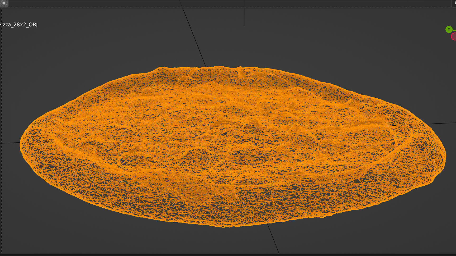 Vegetarian Pizza with pears and sauce  3D model_5