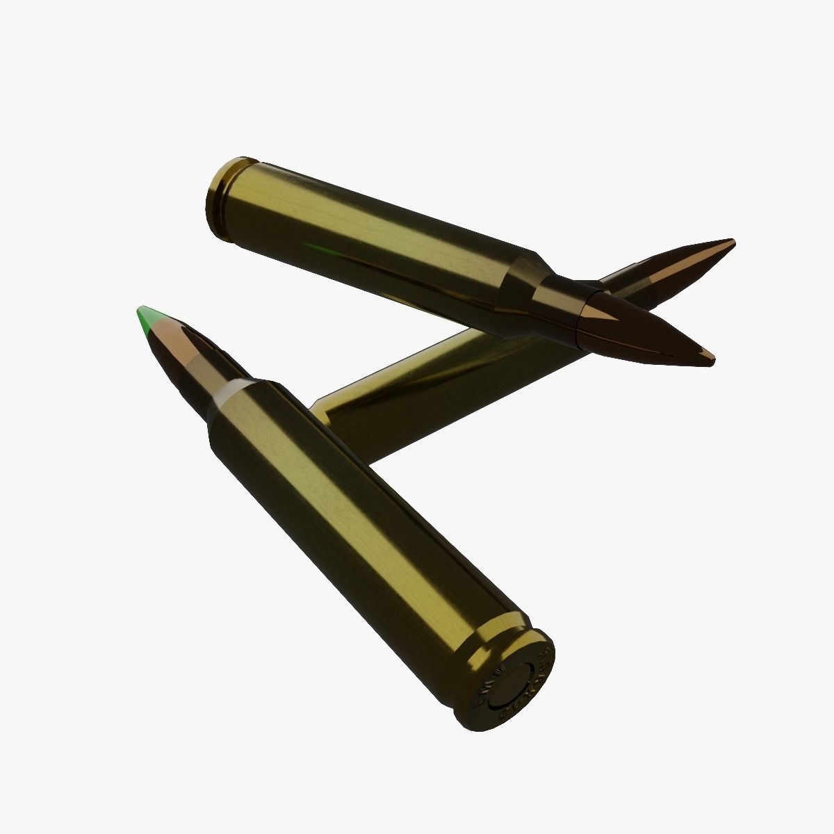 556x45 203 ammo Low-poly 3D model_6