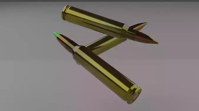 556x45 203 ammo Low-poly 3D model