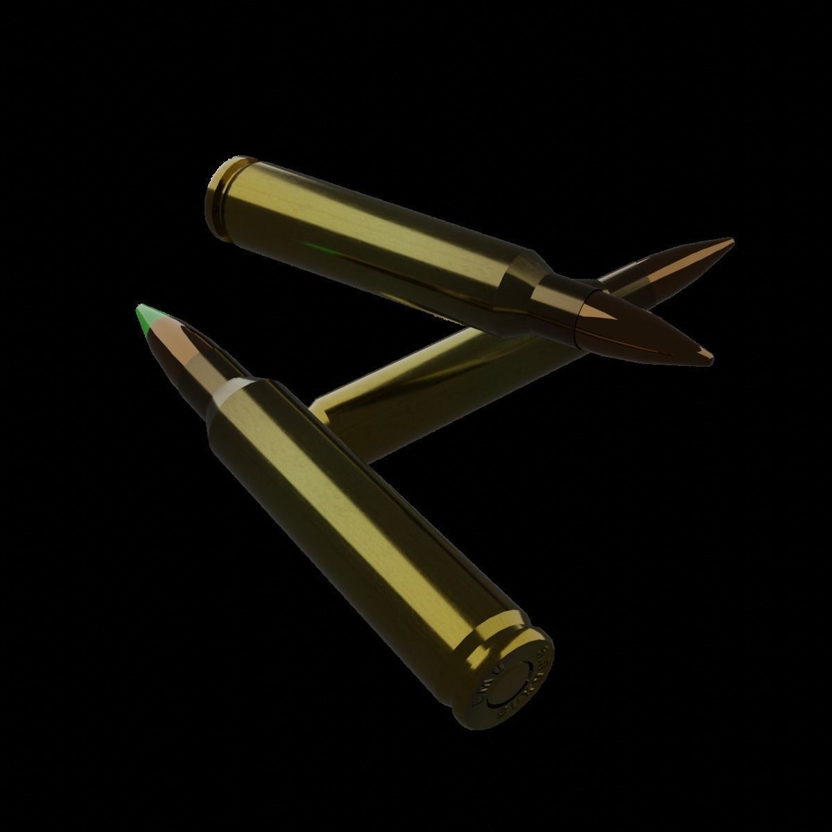 556x45 203 ammo Low-poly 3D model_5