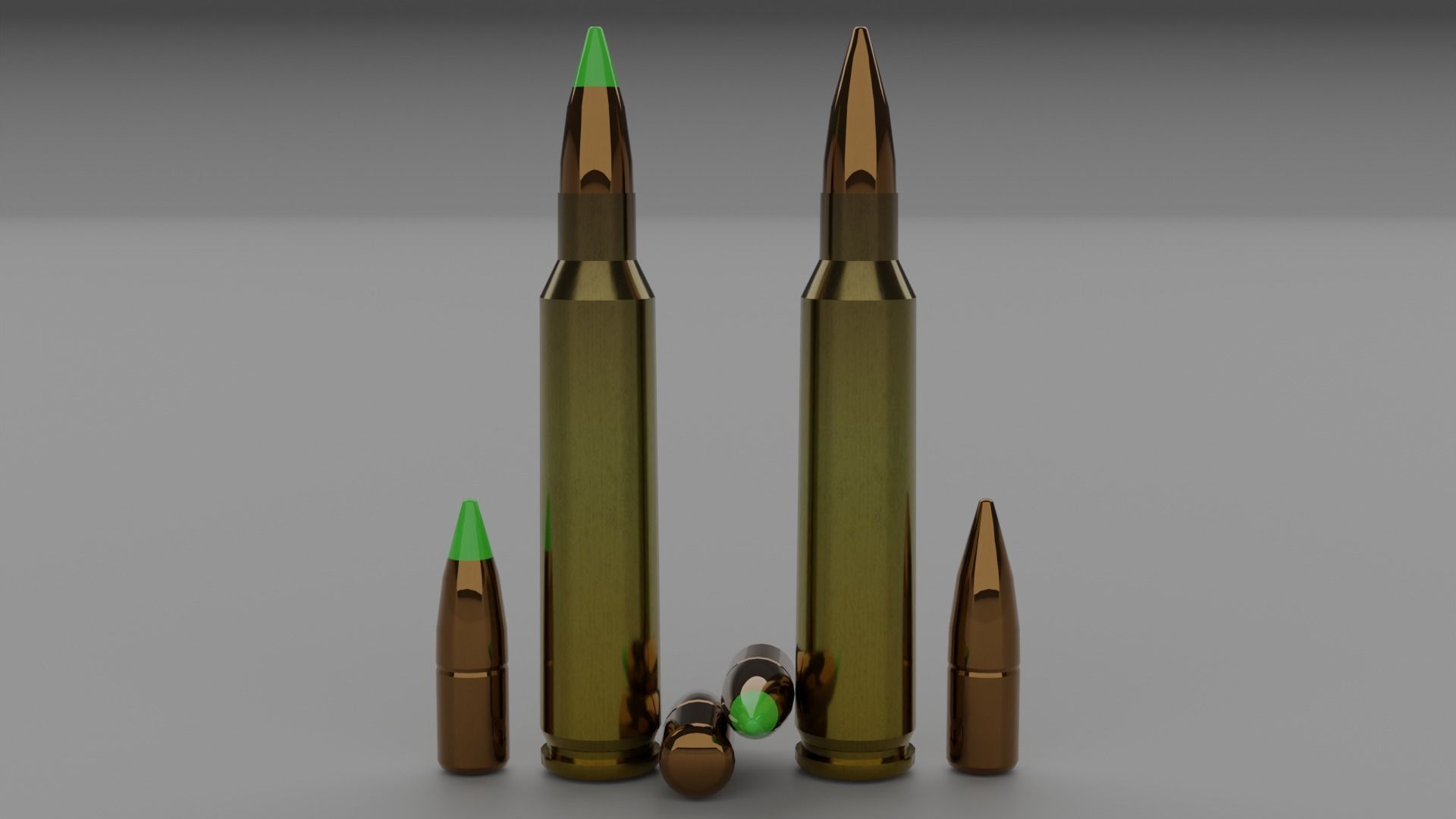 556x45 203 ammo Low-poly 3D model_3