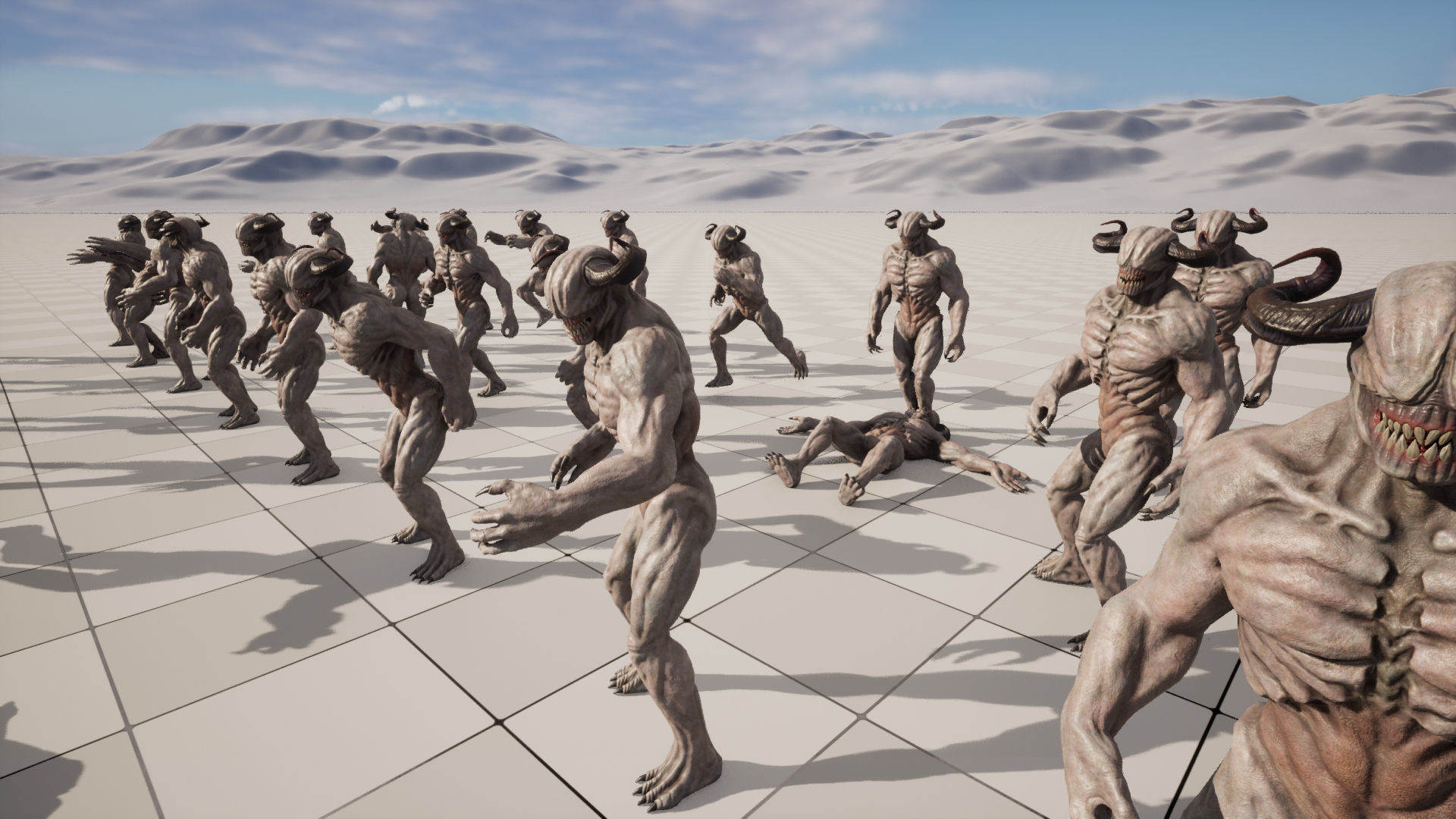 Blind demon Low-poly 3D model_17