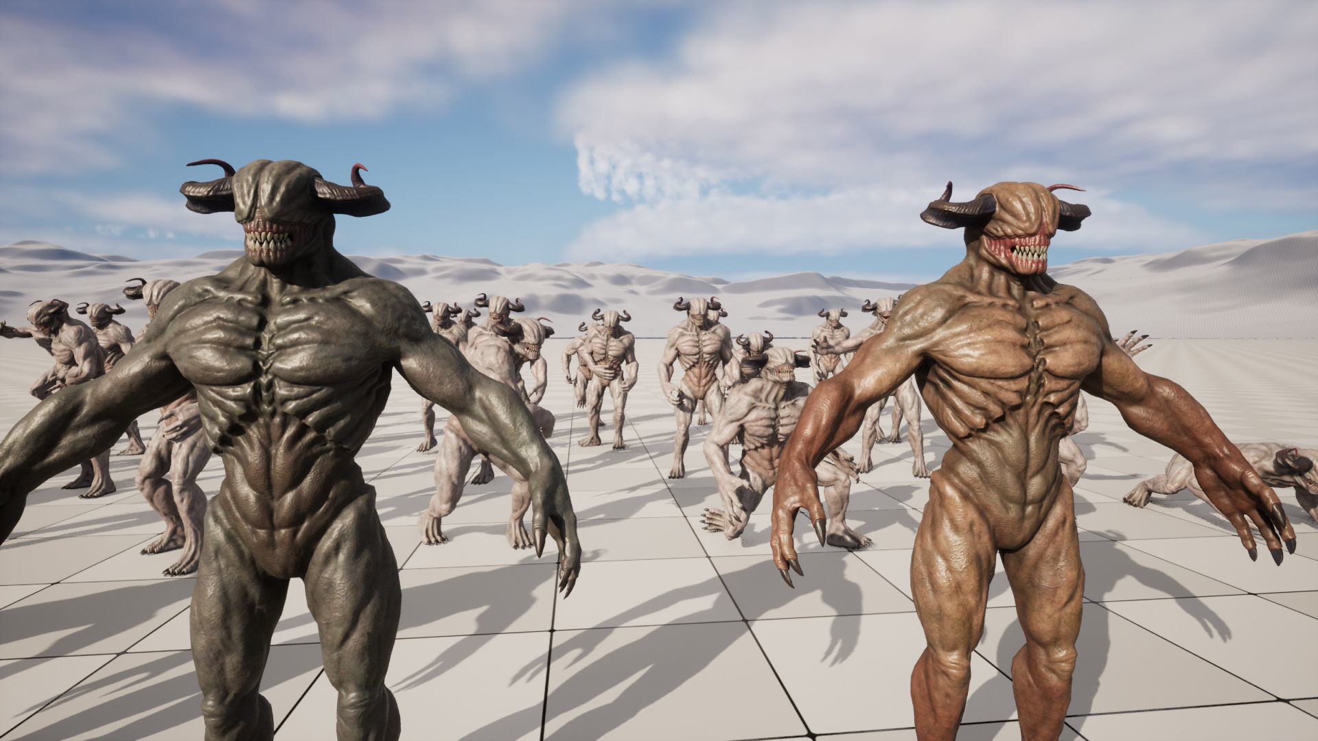 Blind demon Low-poly 3D model_16