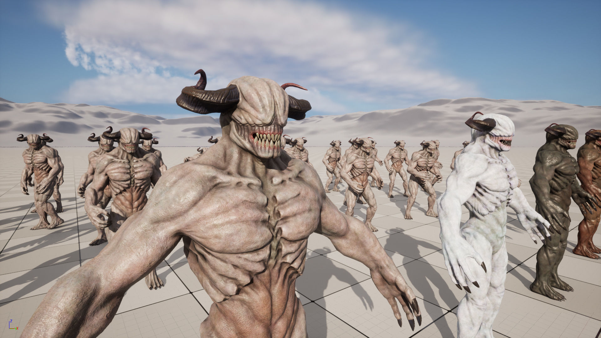 Blind demon Low-poly 3D model_15