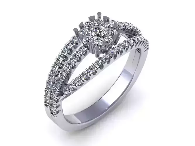 Pav Wedding Diamond Ring 