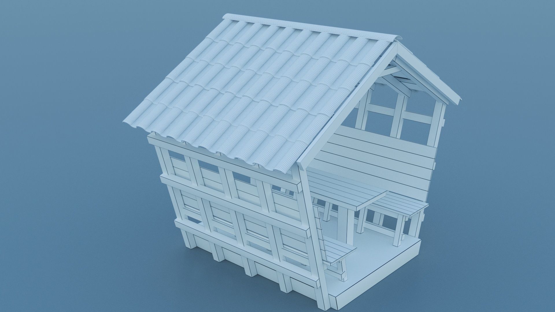 garden house 3D model_3