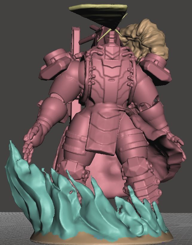 Lancer-Harrison Armory Sherman Laser pose 28mm scale miniature 3D print model_1